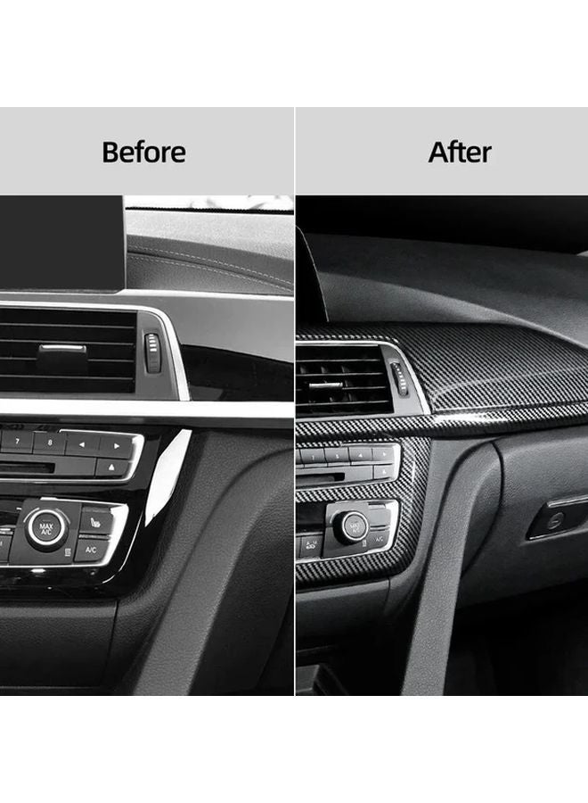 لوحة الكربون ABS شريط زخرفي غطاء للوحة القيادة لسيارات BMW F30 F32 F34 سلسلة 3 GT 4 ملحقات داخلية - Image 4